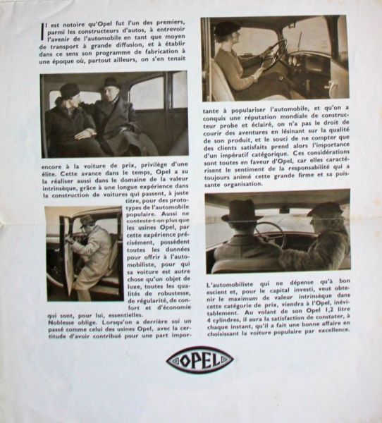 Opel 1,2 Litre Modelprogram 1931 Carbrochure (4187)